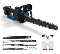 Scie à chaîne électrique de 30 cm, 1200 W, compatible avec les systèmes Bosch 18 V, incluant 3 chaînes