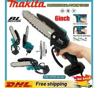 Scie à chaîne électrique Makita de 6 pouces, scie à chaîne portative pour l'abattage du bois, outil électrique pour l'élagage du jardin, outil électrique pour batterie 18V NoBattery