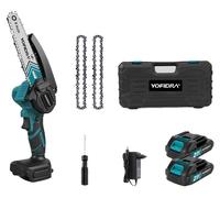 Scie à chaîne électrique, moteur 2000W, design portable, 2 batteries incluses