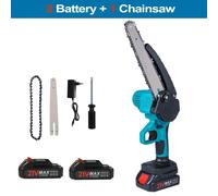 Scie à chaîne électrique sans fil - Scie électrique compacte - Lame de 20,3 cm - 18–21 V - 1 batterie - Idéale pour le jardin et le bois de chauffage