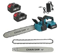 Scie à chaîne électrique - Scie à chaîne sans fil - Lame de 40,6 cm - Moteur sans balais - Écran numérique - 2 batteries - Portable avec poignée