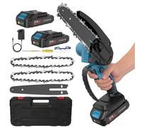 Scie à chaîne électrique - Scie d'élagage sans fil - Lame de 15 cm - Lubrification automatique - Portable - Pack standard
