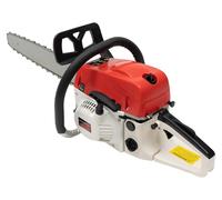 Scie à chaîne essence - Moteur 52cc - Lame de scie de 50 cm (20 pouces) - Puissance de 2,0 kW - Rouge