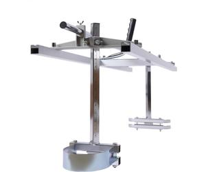 Scie à chaîne - Guide-chaîne portable 122 cm - Support pour scie à chaîne - Coupe de bois - Argent
