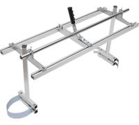 Scie à chaîne - Kit de scierie mobile - Réglable en hauteur - Largeur de coupe jusqu'à 91 cm - Pour couper des planches et travailler le bois - Argent
