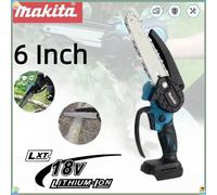 Scie à chaîne Makita de 6 pouces, scie électrique portative, scie à bois, outil de jardinage pour l'élagage, outil électrique pour batterie 18V NoBattery