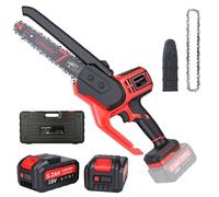 Scie à chaîne mini, 17,8 cm, 2 batteries de 5,2 Ah, sans balais, auto-lubrifiée