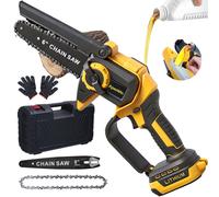 Scie à chaîne mini sans fil, 6/8 pouces, sans balais, compatible avec les batteries 18V Dewalt