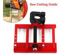 Scie à chaîne - Mini scierie portable - Guide en acier - Pour couper du bois - Montage facile - Rouge