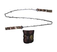 Scie à Chaîne Portative de 48 Pouces, Scie à Corde à Main à Grande Portée, Tronçonneuse de Poche Pliante en Acier au Manganèse avec Sac de Rangement pour le Camping, le Jardinage, L'élagage, L'équipem