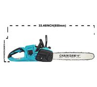 Scie à chaîne sans fil - Scie à ébrancher sans fil - 3500 W - Moteur sans balais - Lame de 40,6 cm - 2 batteries de 6,0 Ah - Fonctionnement sans fil - Idéale pour le travail du bois