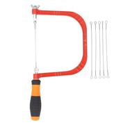 Scie à chantourner 6 pouces en forme de U, petite scie à découper multifonctionnelle en alliage d'aluminium avec 5 lames pour le travail du bois