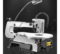 Scie à chantourner de 40,6 cm, machine à découper le bois avec vitesse variable, table réglable de 0 à 45°, lampe de travail pour travaux du bois et projets d'artisanat
