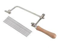 Scie a Chantourner Manuelle, Kit Fabrication Bijoux Scie Chantourner à Bijoux à Cadre Réglable Saw Jewelry Tool Making Cutting Wood Handle Equipment (Saw Bow+12 Saw Blade)