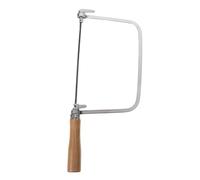 Scie à Chantourner Mini en Bois, Cadre Acier en U, Poignée Ergonomique | Lame Fine pour Découpe Précise, Format Portable, pour Projets DIY et Angles Étroits