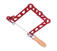Scie à chantourner, scie à main robuste avec cadre d'adaptation et lame de rechange, outil à main de coupe multidirectionnelle pour le bois, le plastique, le caoutchouc, le métal souple(4in)