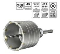 Scie à Cloche Trépan Couronne Carotteuse à Sec Ø 68mm+Adaptateur SDS Plus 110 mm+Foret de Centrage 8x110mm LBQ45