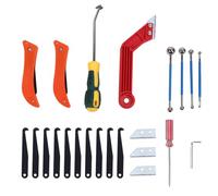 Scie à coulis, outils de finition de bords de scie à main, ensemble d'outils de retrait de coulis de 23 pièces pour joints, joints de murs d'angle, lames incluses