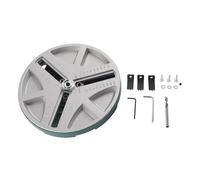 Scie à découper réglable pour perçage de trous ronds, kit de scie à trou réglable avec mèche de positionnement et 3 lames dentelées pour plâtre, bois et plastique, diamètre 45 à