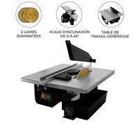 MonsterShop Scie à eau pour carreaux 600W – Plateau 330x360mm – Coupe 35mm – 2 disques 180mm offerts