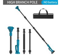 Scie à ébrancher sans fil sur batterie, avec perche télescopique - Tête orientable à 180° - Pour les branches hautes - Scie à branches sans fil 21V - Orange/Noir