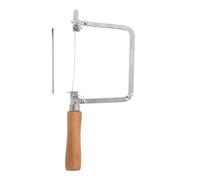Scie à Fil Robuste U en Bois et Métal, Poignée Ergonomique | Projets Créatifs et Réparations de Modèles, Format Compact, Design Portable, Coloris Kaki