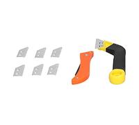 Scie à Main Coudée avec Lames pour Nettoyage des Carreaux Outil d'Élimination du Coulis Usé Compatible Joint de Carrelage Quincaillerie Bricolage