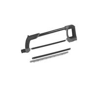 Scie à métaux 30cm PRO + 3 lames : 1 bois, 1 métaux fins, 1 métaux épais