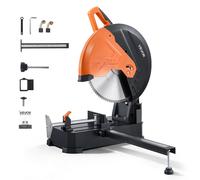 Scie à métaux VEVOR, scie circulaire de découpe, disque de coupe de 406,4 mm, moteur de 3 kW, scie d'onglet, pour le découpe de métaux, angle réglable de -45° à 45°, coupe à sec, avec protection de la