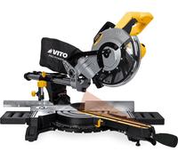 Scie à onglet Ø 210 mm 1500W Télescopique Guide Laser Double rail VITO