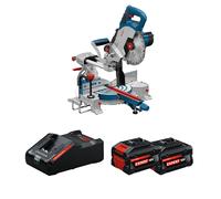 Scie à onglet radiale Ø216 mm GCM 18V-216 + 2 Batteries EXPERT 8 Ah + 1 Chargeur EXAL18V-160 BOSCH