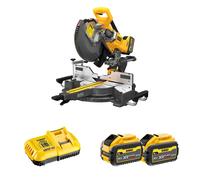 Scie à onglet radiale Ø305 mm DCS781N-XJ + 2 batteries 54V 9 Ah + 1 chargeur DCB118-QW DEWALT