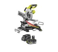 Scie à onglet radiale RYOBI 18V One+ R18MS216 - Batterie 4 0Ah et chargeur