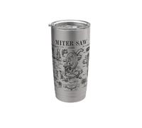 Scie à onglets pour menuiserie - Style vintage Gobelet isotherme en acier inoxydable double paroi