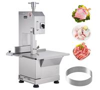 VEVOR Scie à Os de Boucher Électrique Commerciale Scie à Ruban pour Os 2200 W 1000 kg/h Scie Électrique pour Viande et Os Congelés Table 470x530 mm Épaisseur de 0-180 mm pour Supermarché Restaurant