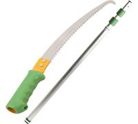 Scie à perche avec poignée 3D - Scie à main de 50 cm - Perche télescopique jusqu'à 240 cm - Longueur de lame : 350 mm - Réglage de la hauteur manuel - Compatible avec la débroussailleuse Zwaan
