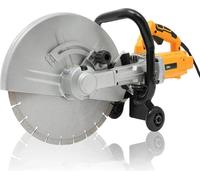 Scie à pierre électrique - Coupe-béton - Disque de coupe de 35 cm - 3000 W - Coupe à eau avec pompe à eau - Coupe sans poussière