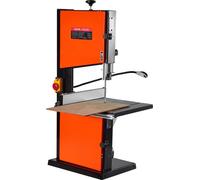 Scie à ruban, 254 mm, scie à ruban d'établi à deux vitesses avec moteur 373 W 1/2 HP, hauteur de coupe maximale 160 mm, table en fonte 335 x 340 mm, avec lampe de travail à 360°, guide d'onglet, guide