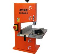 Scie à ruban à bois, Atika, modèle BS205-2, idéale pour les coupes précises en menuiserie, moteur puissant, table réglable, construction robuste et facile à utiliser.