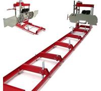 Scie à ruban à grumes 660 avec convoyeur à rouleaux 6,15 Petite scierie à ruban Scierie 12 CV 56480+56482