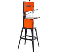 Scie à ruban avec support, 254 mm, scie à ruban d'établi à deux vitesses, 373 W 1/2 HP, hauteur de coupe maximale de 160 mm, table en fonte de 335 x 340 mm, avec éclairage de travail à 360°, guide d'o