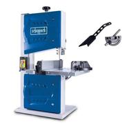 Scheppach Scie à ruban HBS25 | Puissance 350 W | Tension 230 V | Hauteur/largeur de passage : 80 mm / 200 mm | Table de travail de 300x300 mm