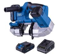 Scie à ruban métallique sans fil Scheppach C-MBS635-X - 20 V | Diamètre de coupe 63,5 cm | Vitesse de coupe 1,4 - 2,7 m/s | Batterie 2 Ah + chargeur 2,4 A inclus