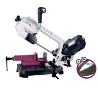 Scie à ruban portable à métaux 0-60° capacité de coupe ronde 125 mm 1 kW 230V avec 3 lames de scie supplémentaires Optisaw SP13V PACK