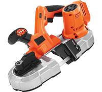 Scie à ruban sans fil portable 20 V, profondeur de coupe 2,56 pouces, vitesse variable 0-92 m/min, moteur sans balais avec éclairage LED, pour couper l'acier, l'aluminium, les câbles, les cornières, l