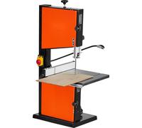 Scie à ruban - Scie à ruban à bois - deux vitesses - moteur 373 W - hauteur de coupe 160 mm, largeur de coupe 254 mm - table en fonte 335 x 340 mm - lampe de travail 360° - guide d'onglet et guide par