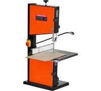 Scie à ruban VEVOR, largeur de coupe 254 mm, scie à ruban à bois à deux vitesses avec moteur 373 W (1/2 CV), hauteur de coupe 160 mm, table en fonte 335x340 mm, avec lampe de travail 360°, guide d'ong