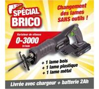 Scie Alternative 20V - Avec Batterie 2A et Chargeur - Puissante et Pratique - D-Work