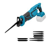 Scie alternative compatible avec batterie Makita 18 V - 3 000 tr/min - Scie recette électrique sans balais avec 8 lames de scie alternative - Pour couper le métal, le bois, le plastique