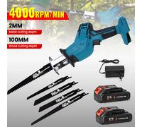 Scie alternative électrique sans fil 100 mm, 3000 tr/min, vitesse variable, outil de coupe pour métal et bois, scie électrique pour batterie Makita 18V With 1XBattery